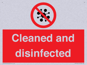 Cleaned and disinfected